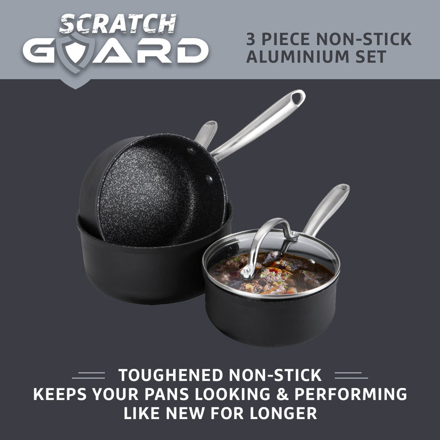 Prestige: Scratch Guard: Non-Stick Saucepan Set - 3 Piece