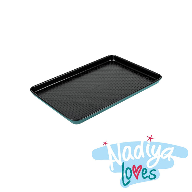 Prestige Oven Tray Large Teal Baking Sheet Non Stick Bakeware - 10 x 15"