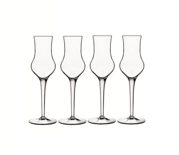 Luigi Bormioli Michelangelo Masterpiece Grappa Glasses, 95ml x 4