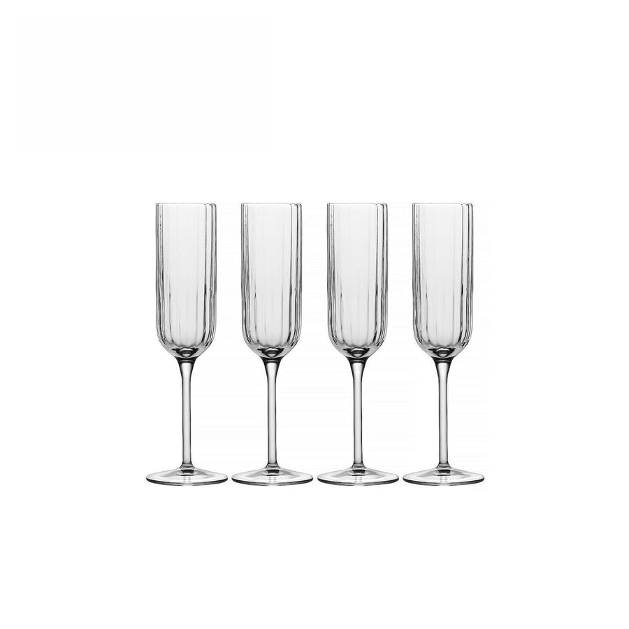 Luigi Bormioli: Bach Champagne Flute Glasses 210ML - 4 Pack