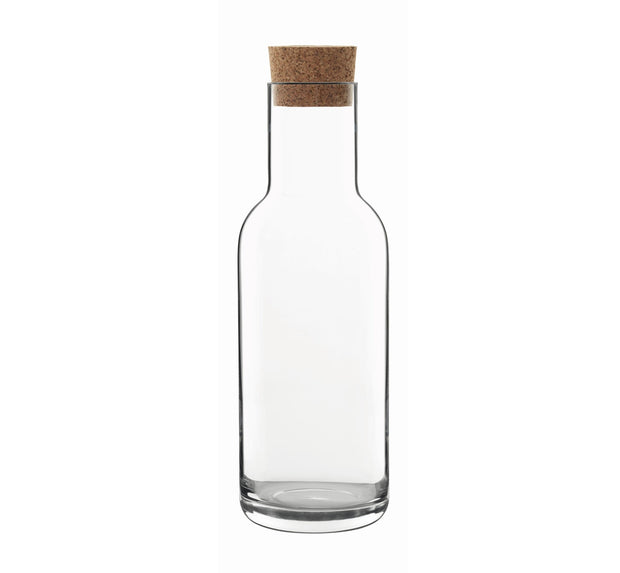 Luigi Bormioli Sublime Carafe with Cork Stopper Crystal Glass Decanter - 1 L