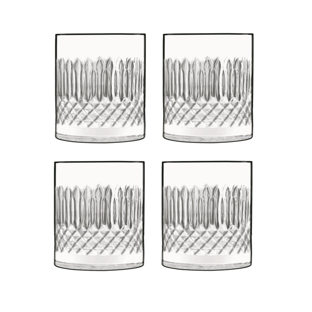 Luigi Bormioli: Diamante Extra Large Double Old Fashioned Glasses 380ML - 4 Pack