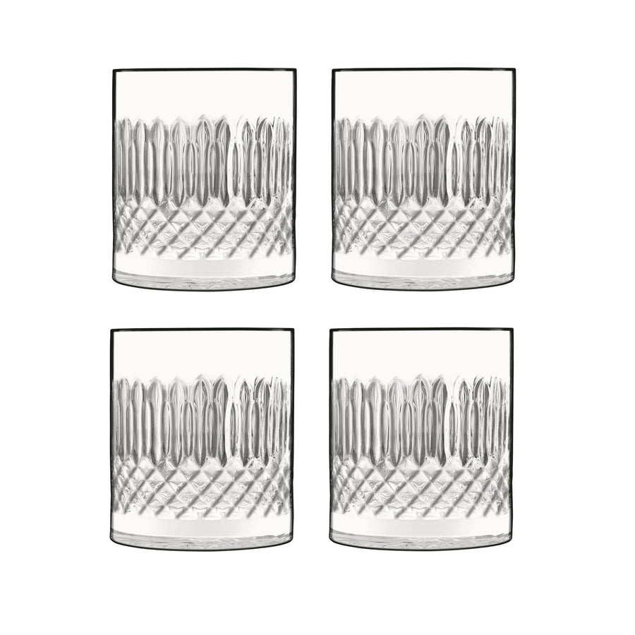 Luigi Bormioli: Diamante Extra Large Double Old Fashioned Glasses 380ML - 4 Pack