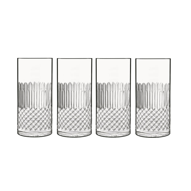 Luigi Bormioli: Diamante Hi Ball Glasses 480ML - 4 Pack