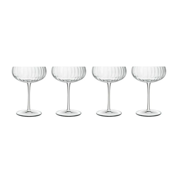 Luigi Bormioli: Optica Champagne Flute Glasses 300ML - 4 Pack