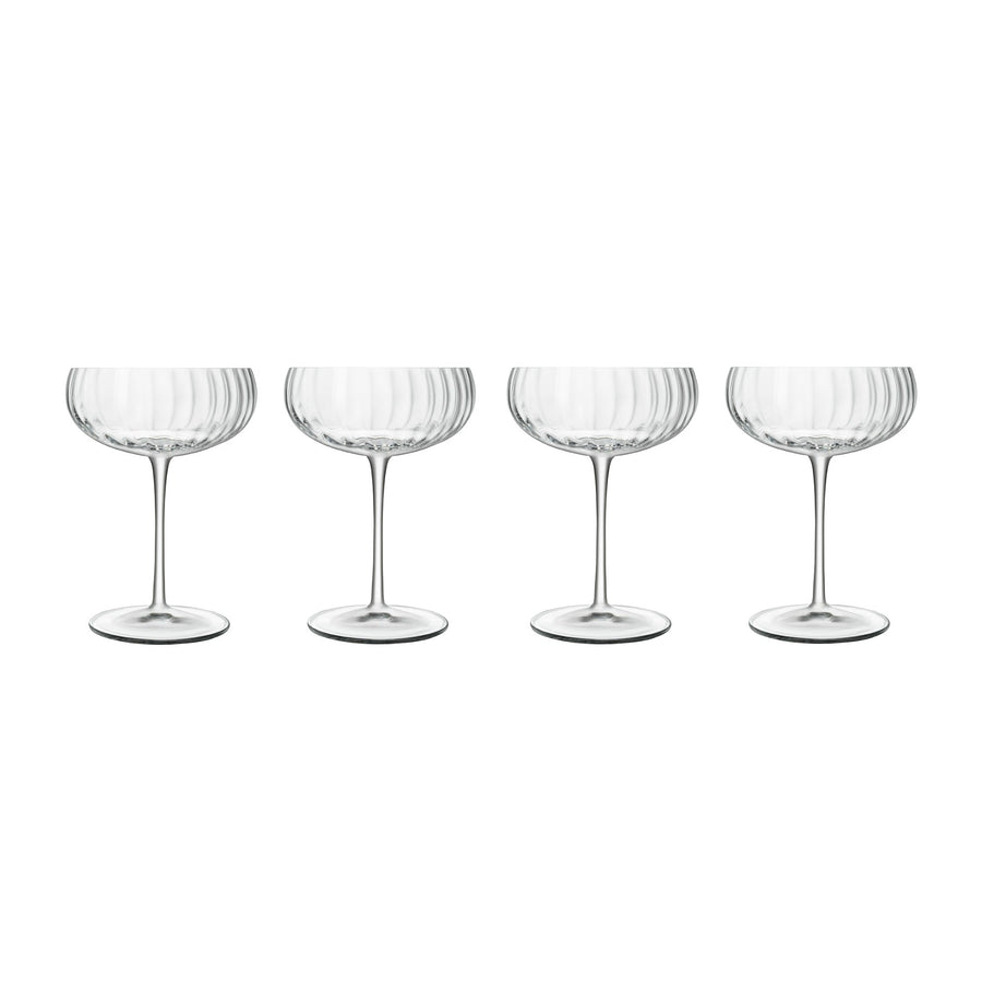 Luigi Bormioli: Optica Champagne Flute Glasses 300ML - 4 Pack