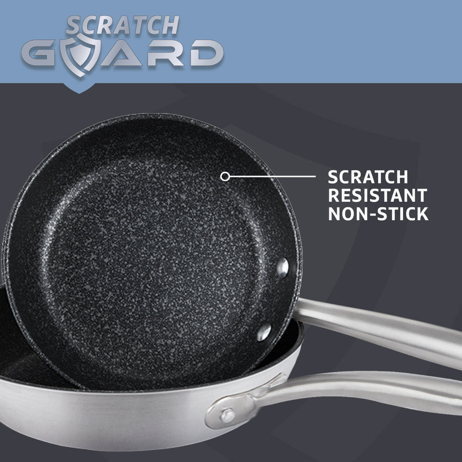 Prestige Scratch Guard: Complete Non-Stick Stainless Steel Pan Set - 5 Piece