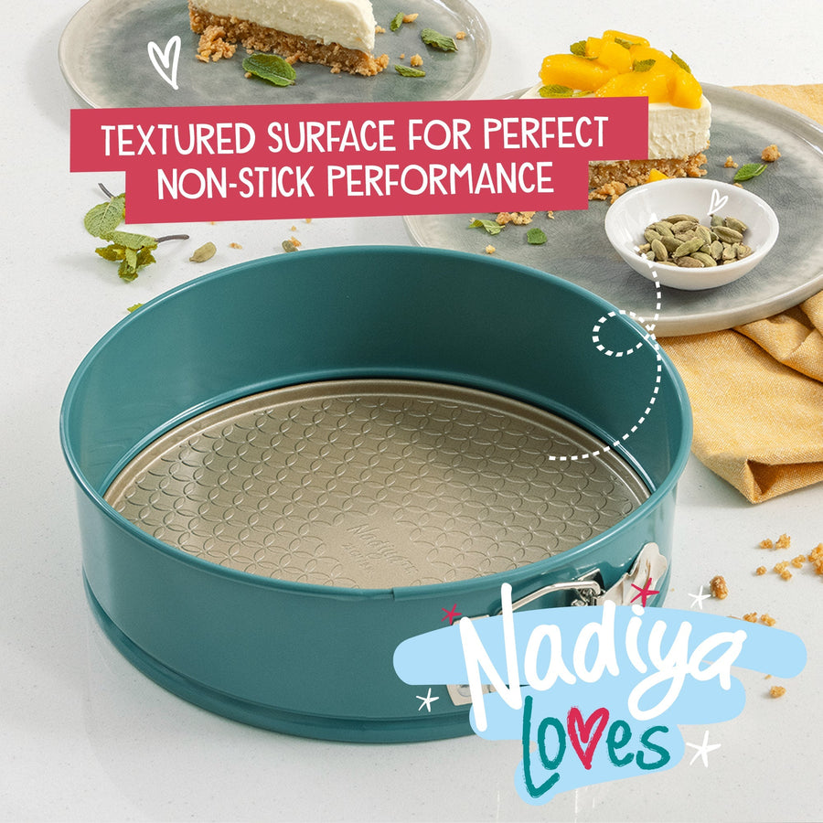 Prestige Round Cake Tin in Teal Dishwasher Safe Mould Springform Pan - 9"