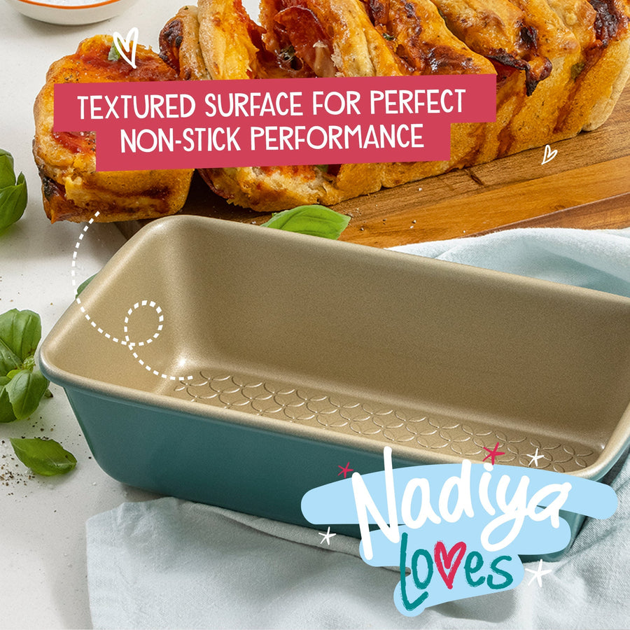 Prestige Loaf Tin in Teal Dishwasher Safe Non Stick Bread Pan - 9 x 5"