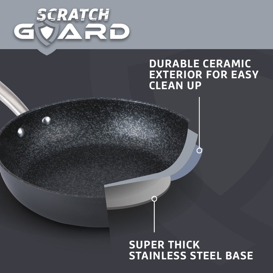 Prestige: Scratch Guard Non-Stick Pan Set & Free Milk Pan - 4 Piece