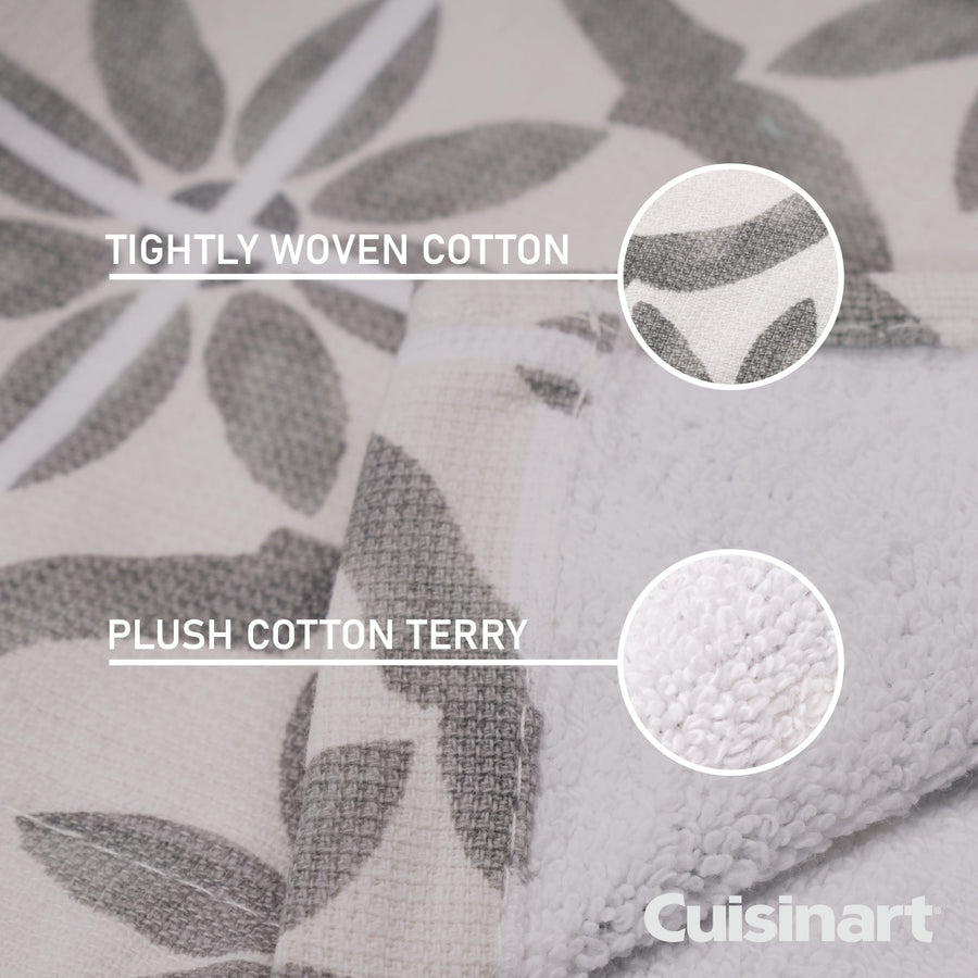 Cuisinart Fouta Tea Towels, 2 Piece Set, Grey Tile