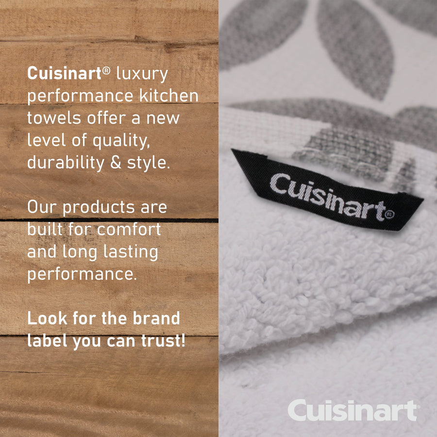 Cuisinart Fouta Tea Towels, 2 Piece Set, Grey Tile