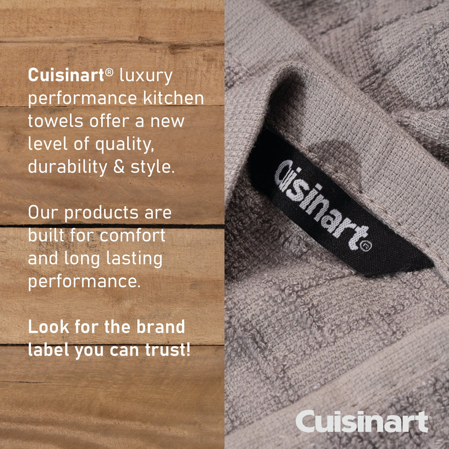 Cuisinart Bamboo Tea Towel, 2 Piece Set, Light Grey