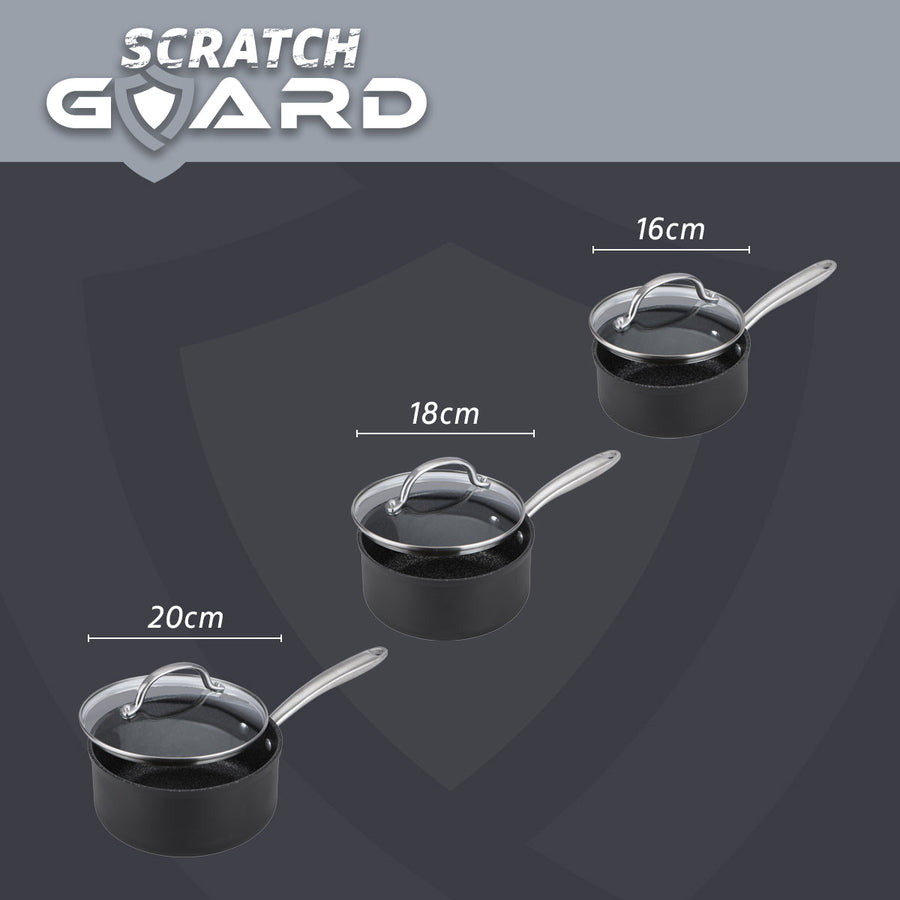 Prestige: Scratch Guard: Non-Stick Saucepan Set - 3 Piece