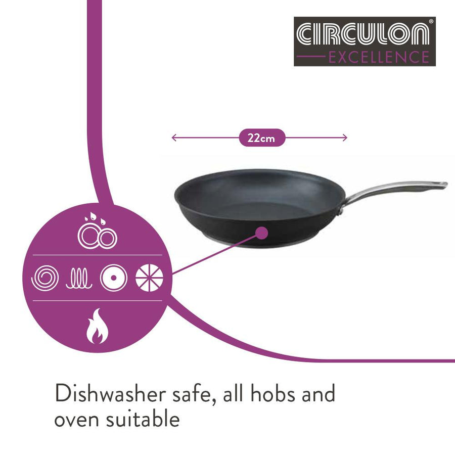 Circulon Excellence Non Stick Frying Pan Set - 26cm & 30cm