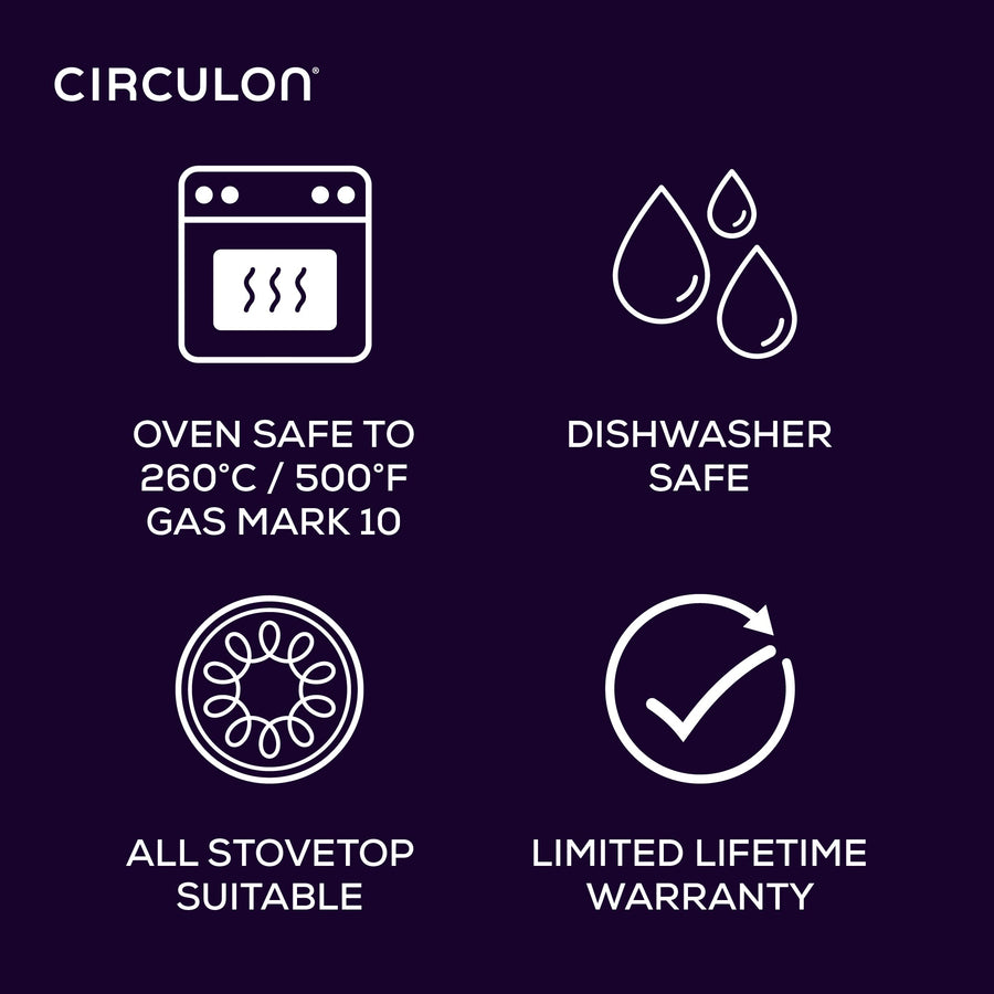 Circulon Style Hard Anodised Stirfry with Lid, 30cm
