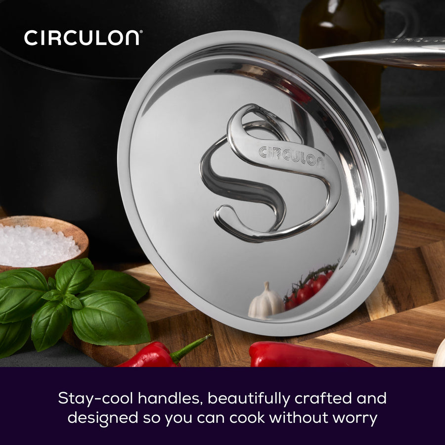 Circulon Style Hard Anodised Sauteuse, 24cm/2.8L