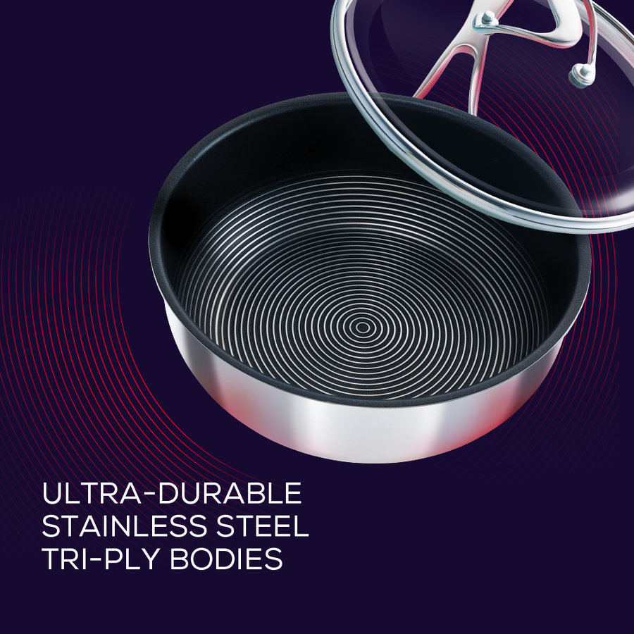 Circulon C Series Stainless Steel Covered Chefs Pan, 24cm/3.3L