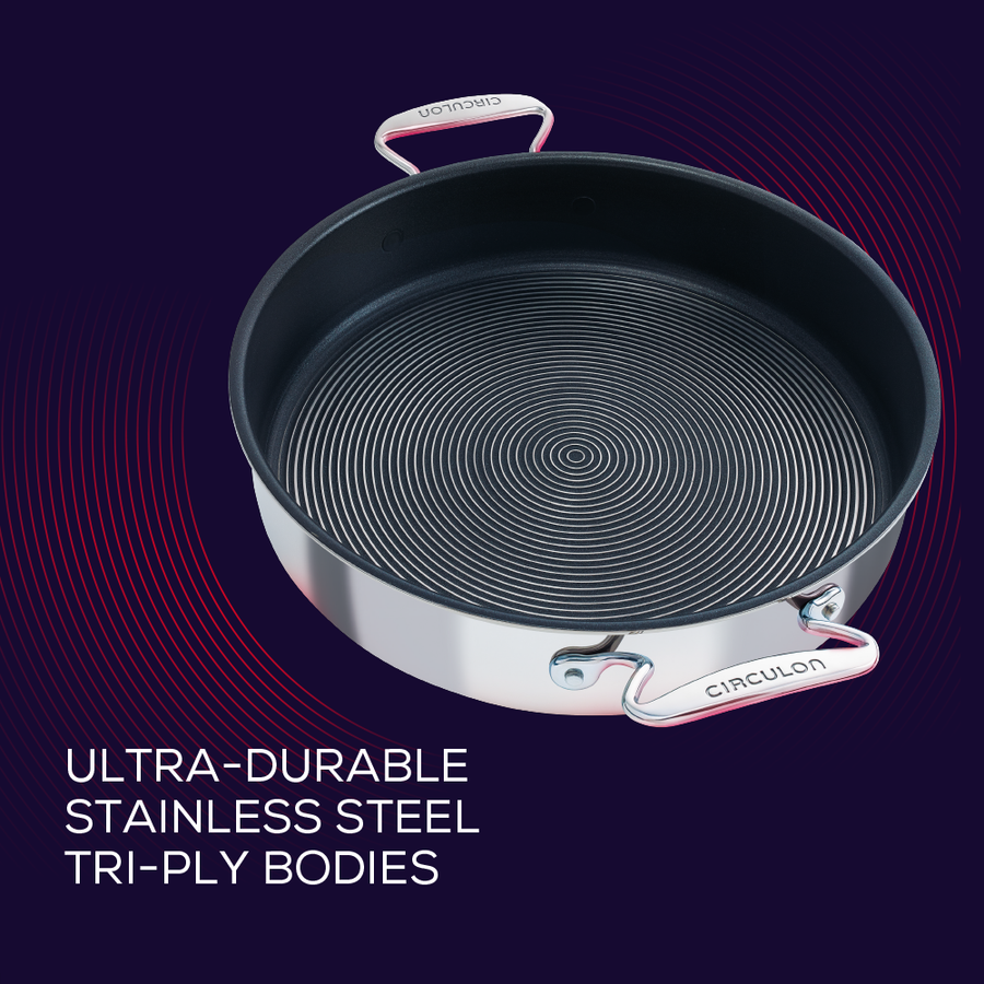 Circulon C Series Stainless Steel Sauteuse, 30cm/4.7L