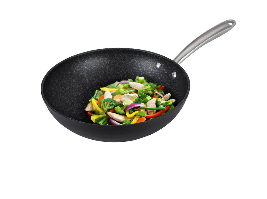 Prestige Scratch Guard Stir Fry Pan Induction Cookware Non Stick Wok Pan - 29 cm