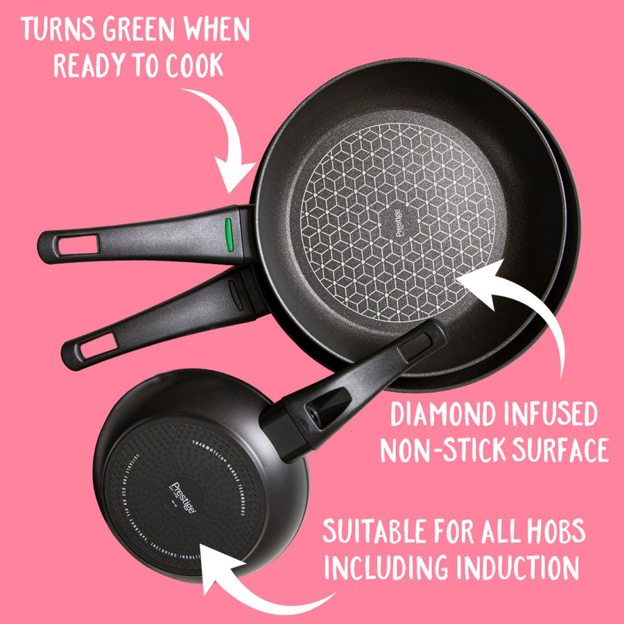 Prestige: Thermo Smart Heat Indicator Non-Stick Saucepan & Lid Set - 3 Piece