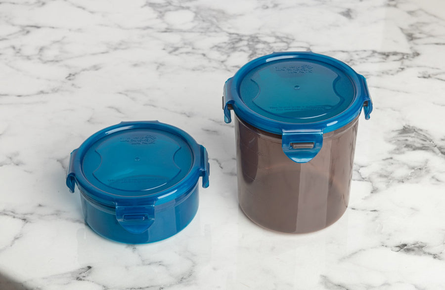 LocknLock Eco Food Container Set Reusable Round Lunch Storage Boxes - Pack of 2