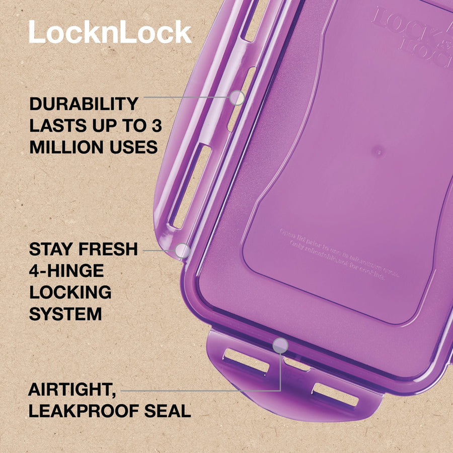 LocknLock Eco Food Container Set 1L Rectangular Lunch Storage Box - Pack of 3